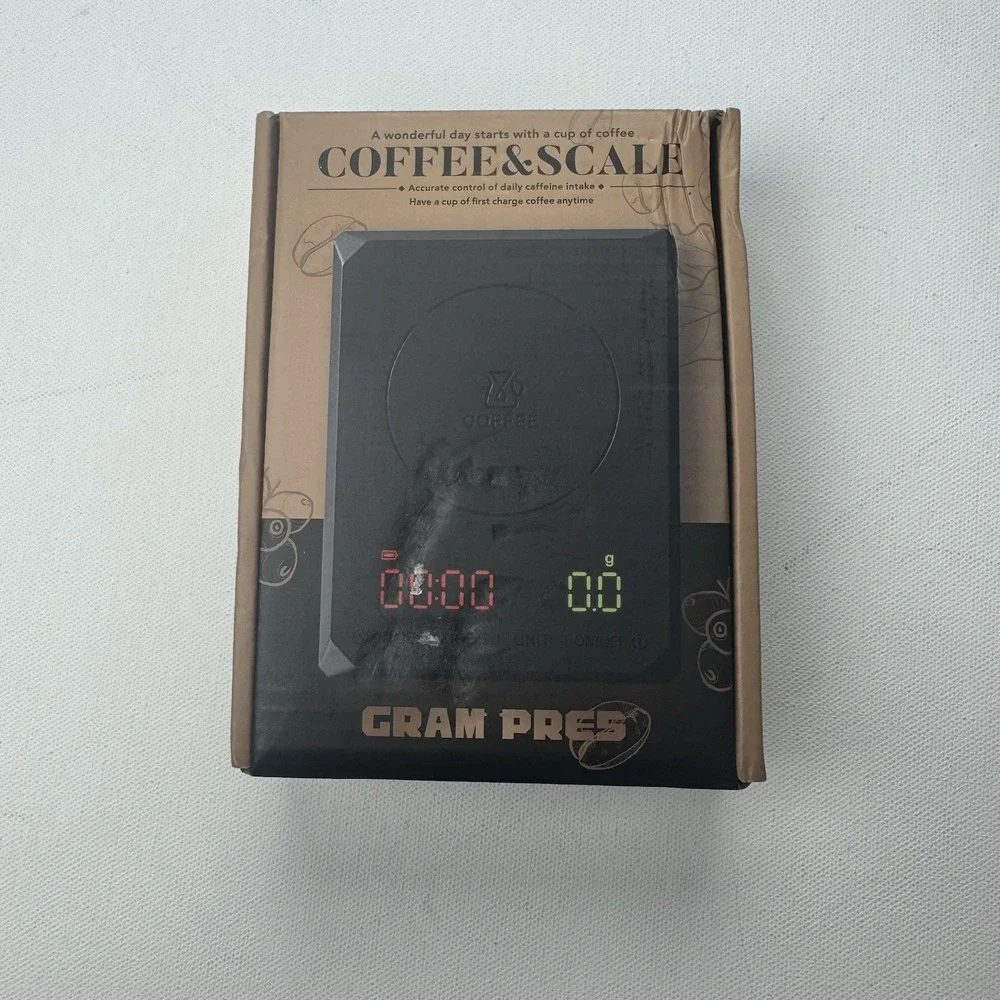 GRAM PRES Digital Coffee Scale CS-016 2000g Timer Pour Over Coffee New
